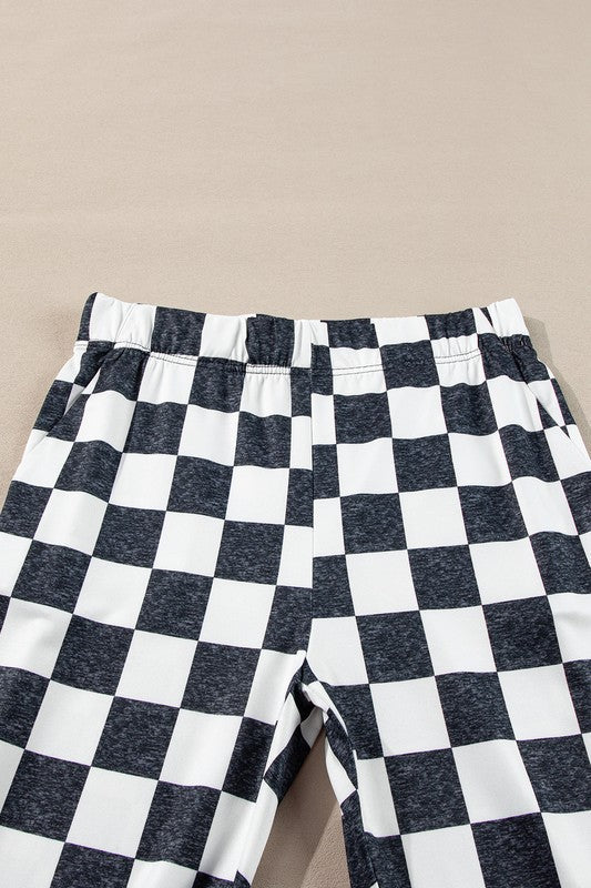 Aubrey® | Checked flared trousers with a high waist