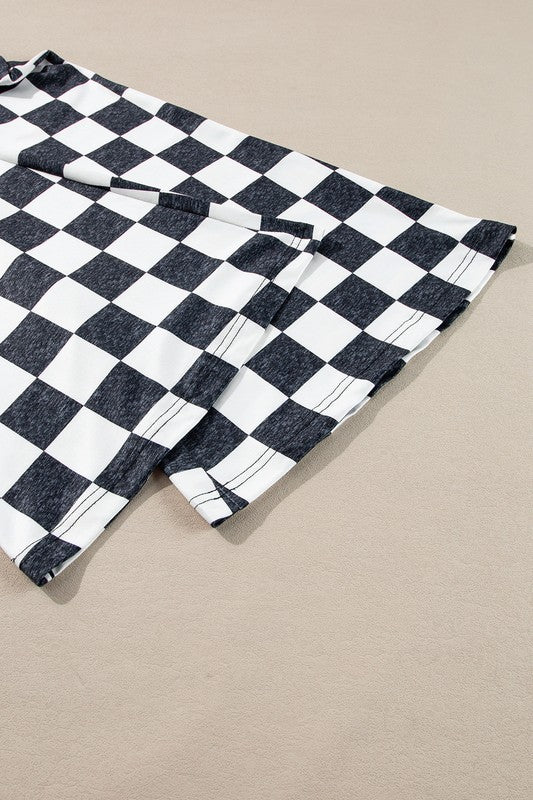 Aubrey® | Checked flared trousers with a high waist