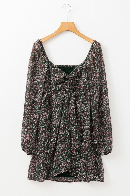 Concepcion® | Women's mini dress with a sweetheart neckline and ruched back