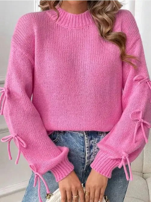 Clementine® | Knitted sweater with bow sleeves