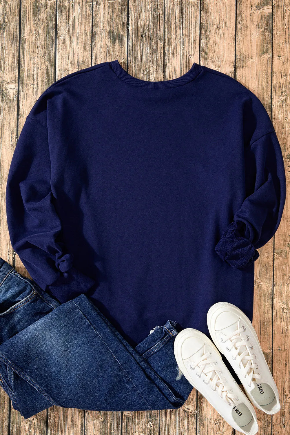 Claudia® | Long-sleeved sweatshirt with a high, low crew neck