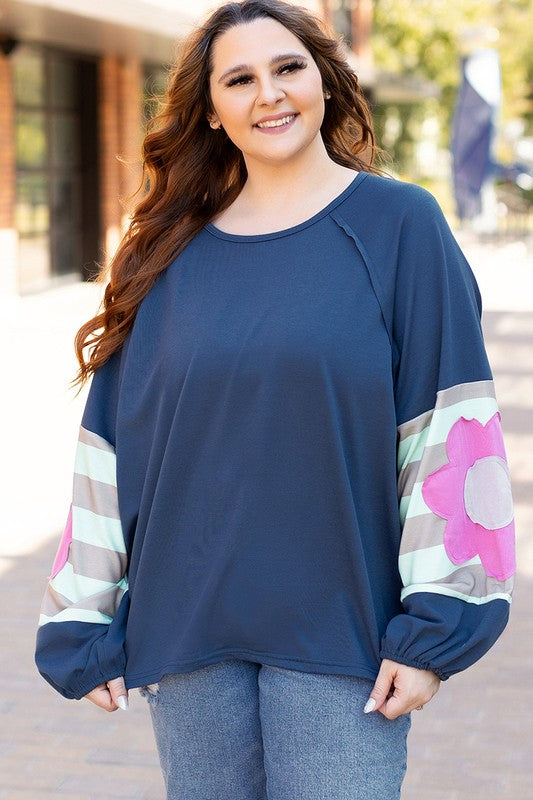 Delia® | Oversized floral patchwork sweatshirts for women