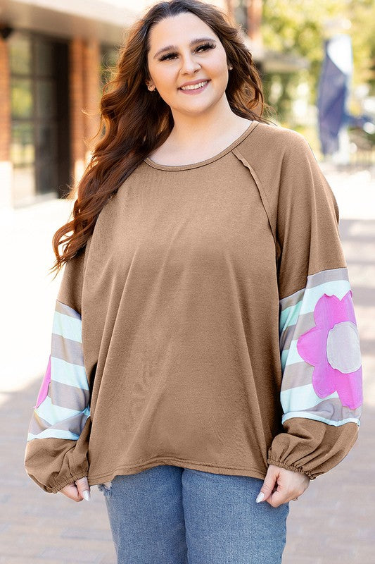 Delia® | Oversized floral patchwork sweatshirts for women