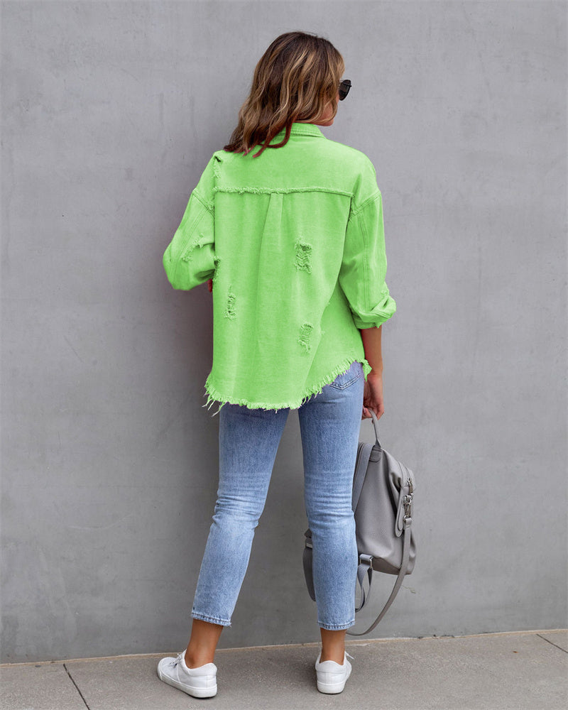 Amalia | Colorful women's denim jacket