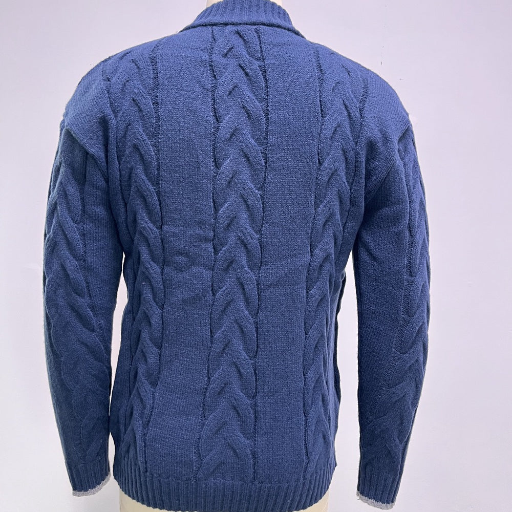 Marco | Men's Zip-Up Cable Knit Sweater