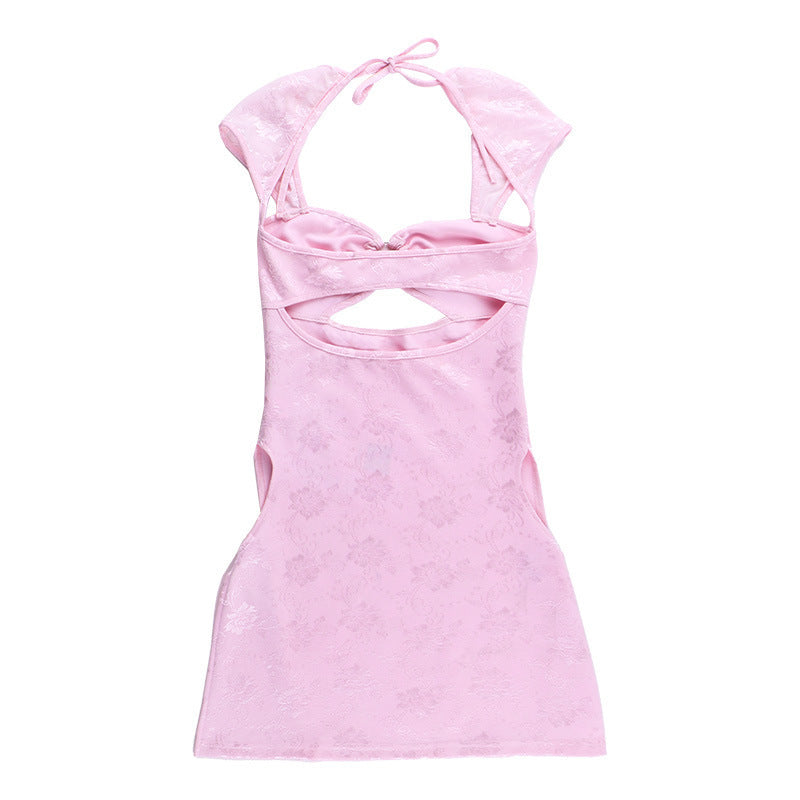 Celeste® | Minivestido Hollow Split Pink