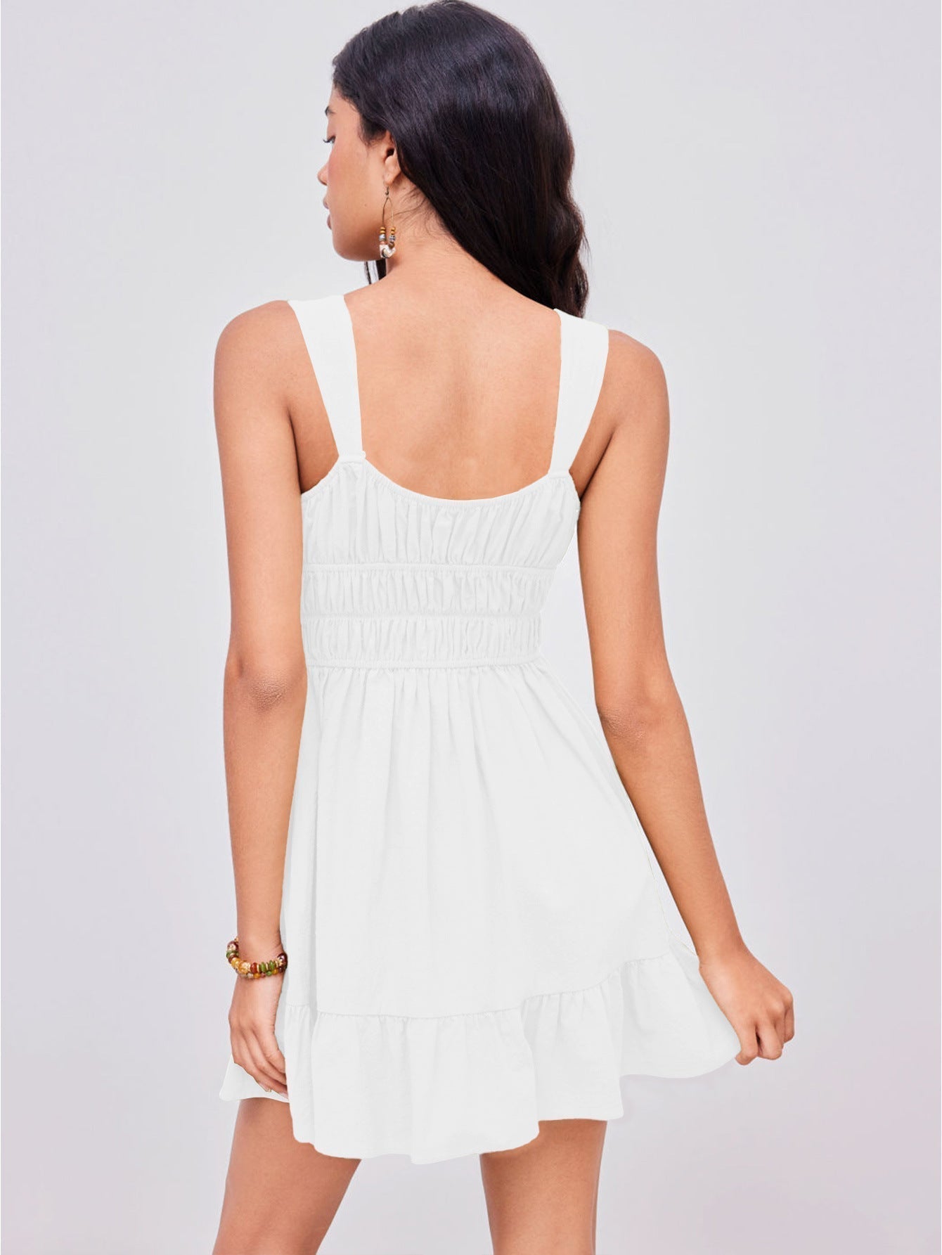 Eliana® | Casual white structured dress.