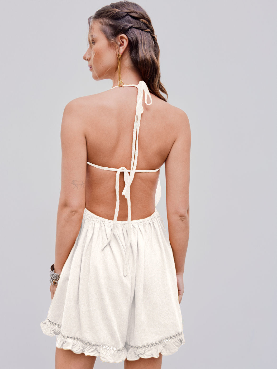 Carla® | Elegant casual white dress with texture.