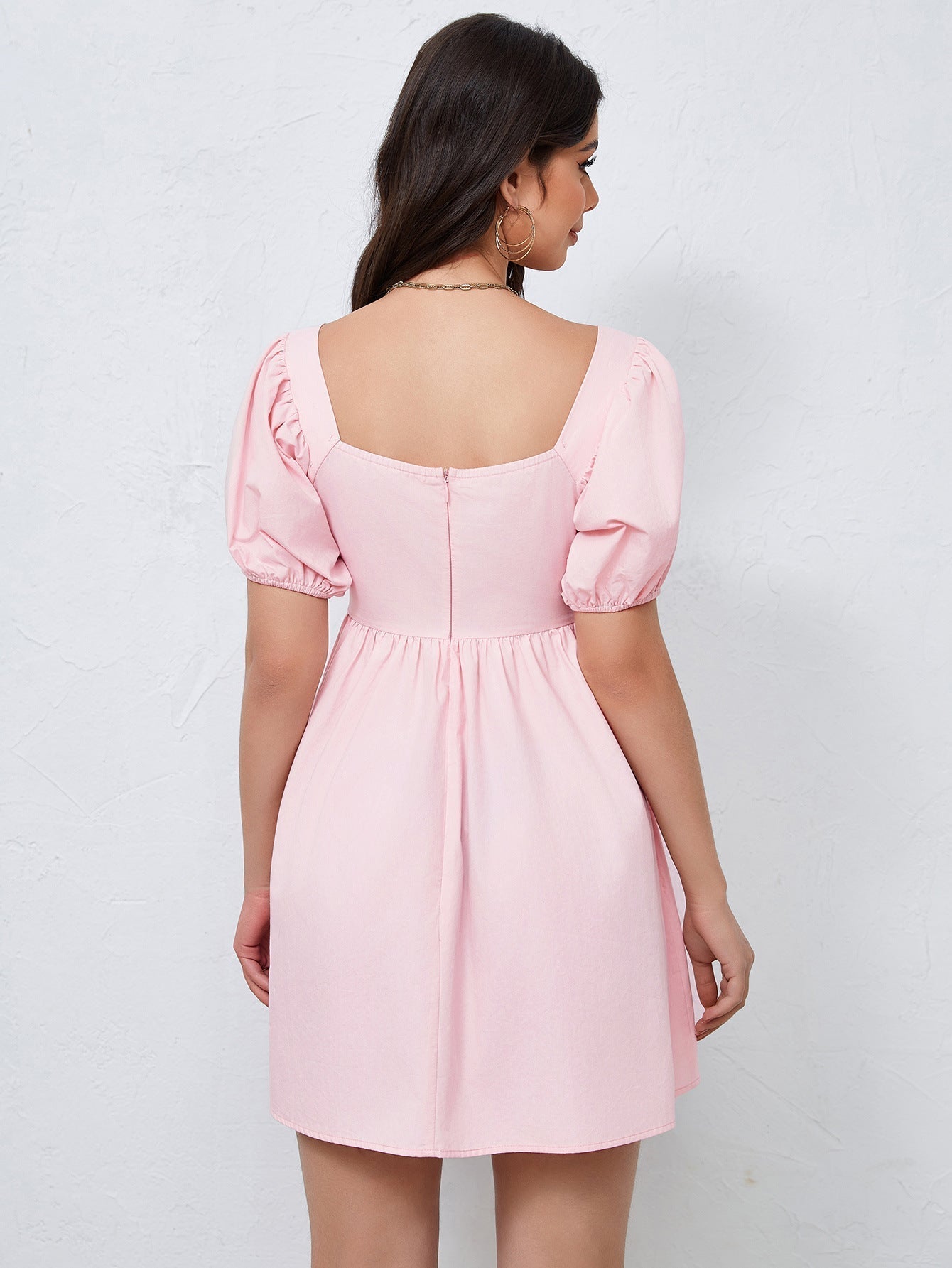 Dafne® | Pink mini dress with adjustable belt