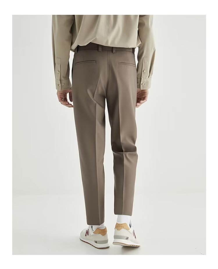 Stan | Men's High-Waisted Pleated Cropped Pants