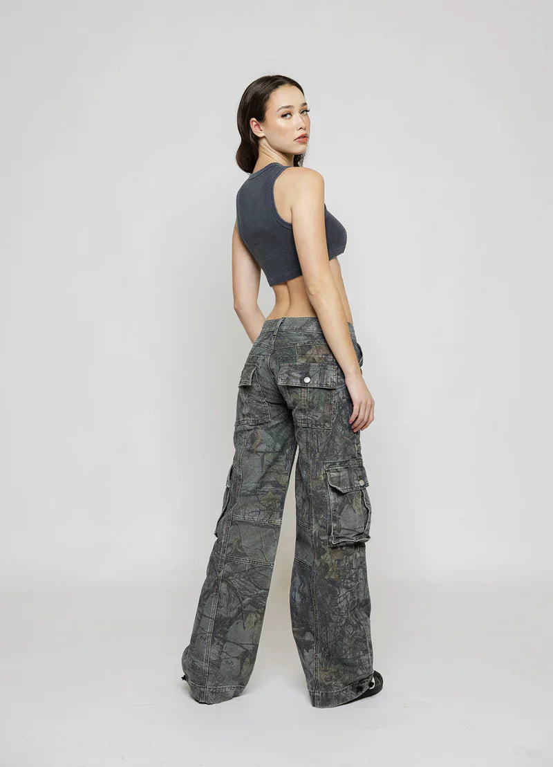 Rebelle | Stylish Low Waist Cargo Pants