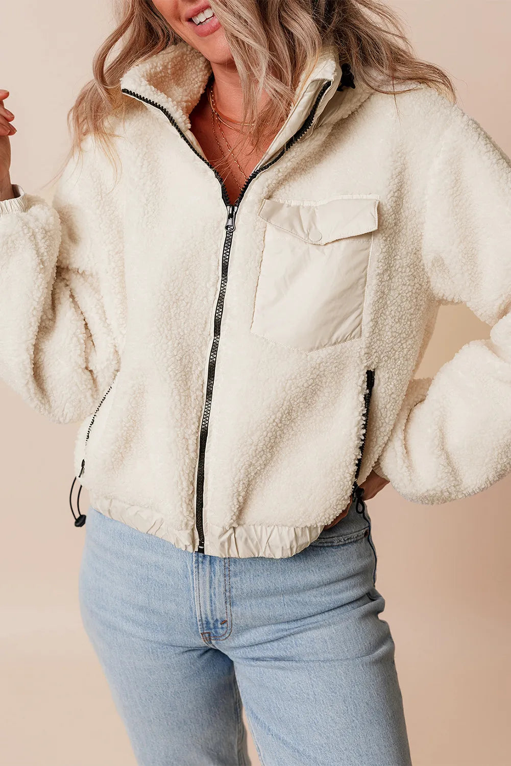Claudine® | Long sleeve hooded jacket with zip fastening
