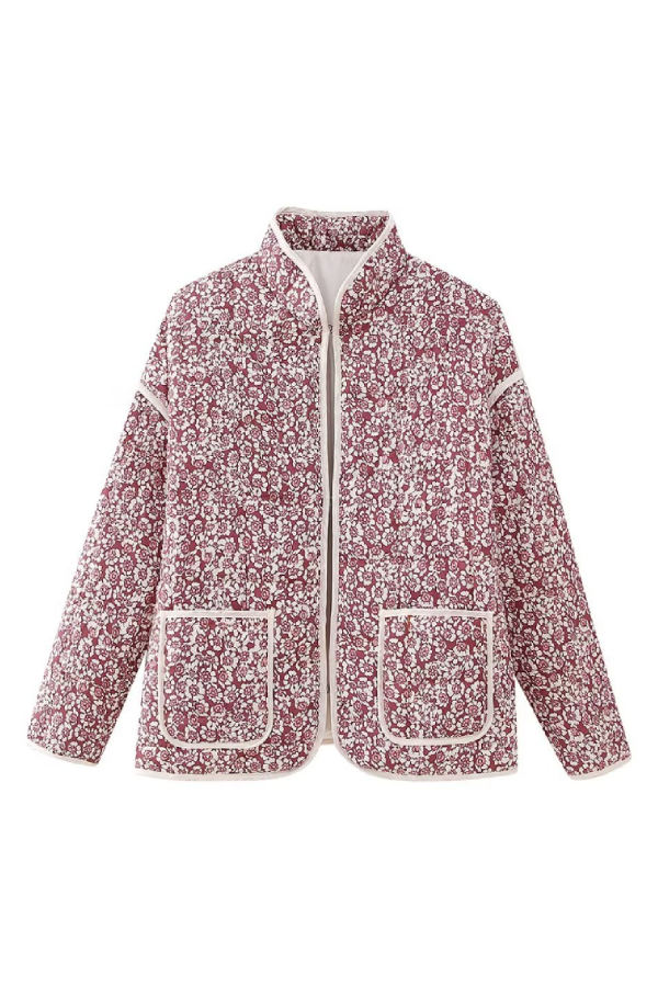 Antonia® | Floral Print Thin Pocket Cardigan Jacket