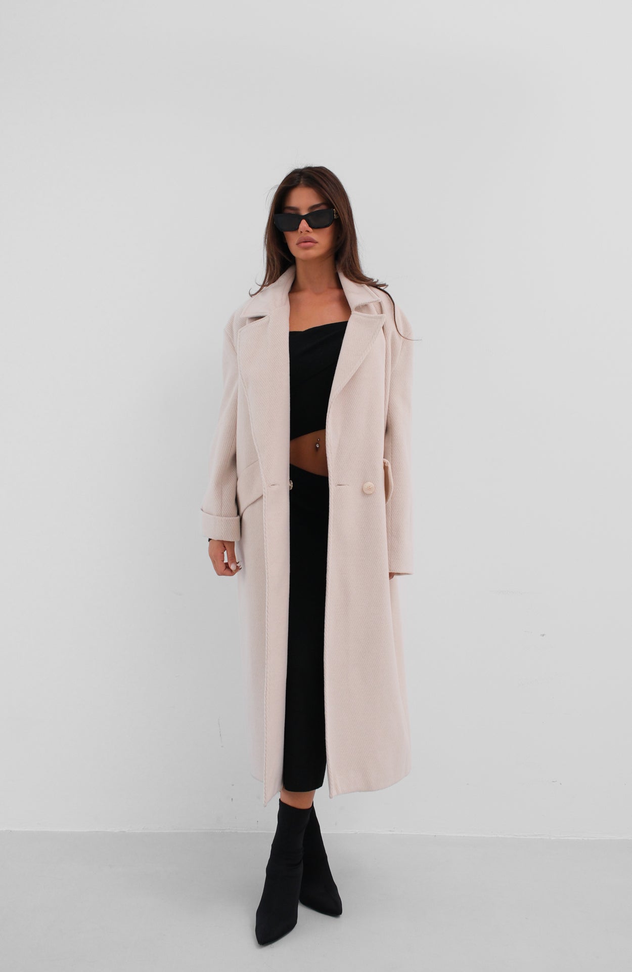 Diana® | Oversized maxi jacket for women in beige