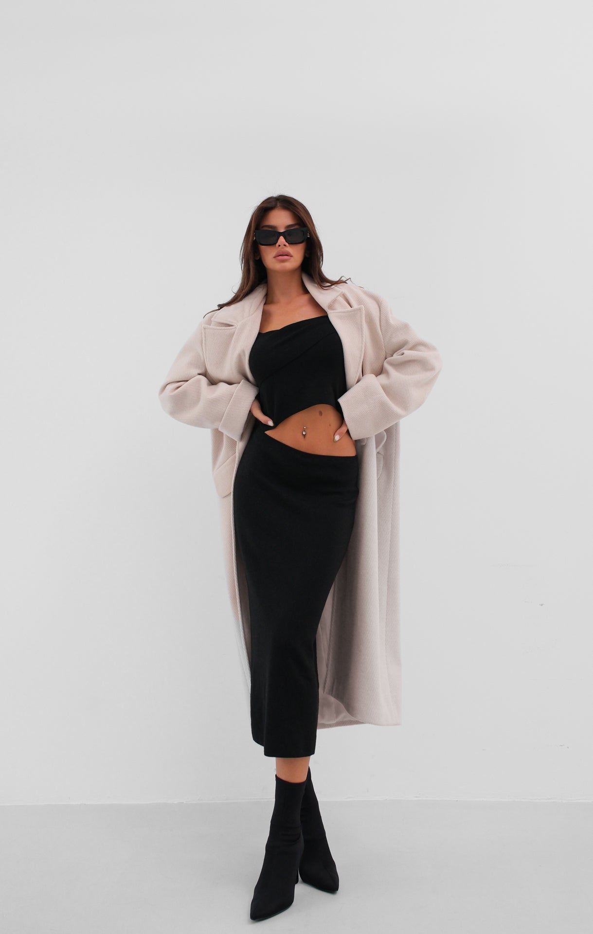 Diana® | Oversized maxi jacket for women in beige