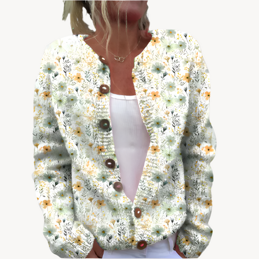 Celia® | Elegant cardigan with floral print for women