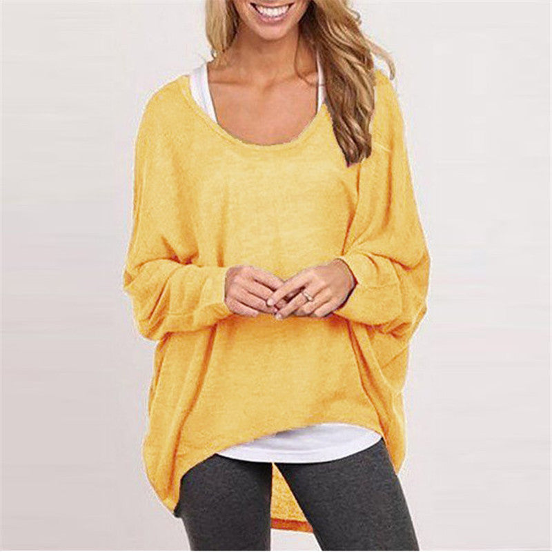 Women’s Knit Sweater – Oversized Fit – Tunic Length – Long Sleeve Casual Wear
