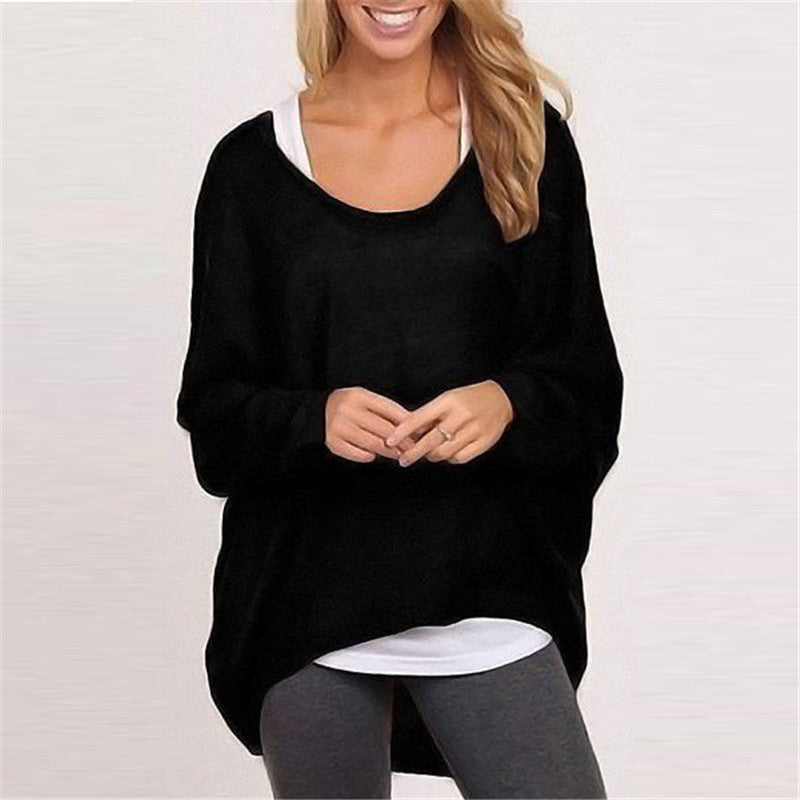 Women’s Knit Sweater – Oversized Fit – Tunic Length – Long Sleeve Casual Wear