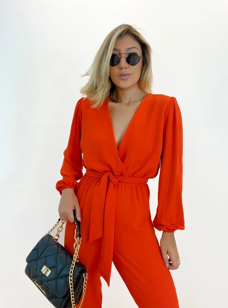 Antonella® | Belle V-neck jumpsuit with waist