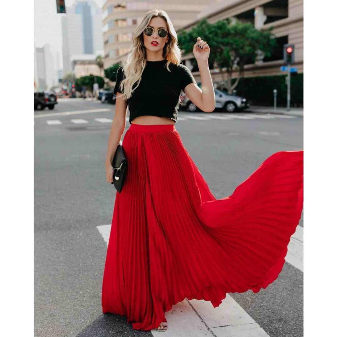 Alondra® | Long pleated dress