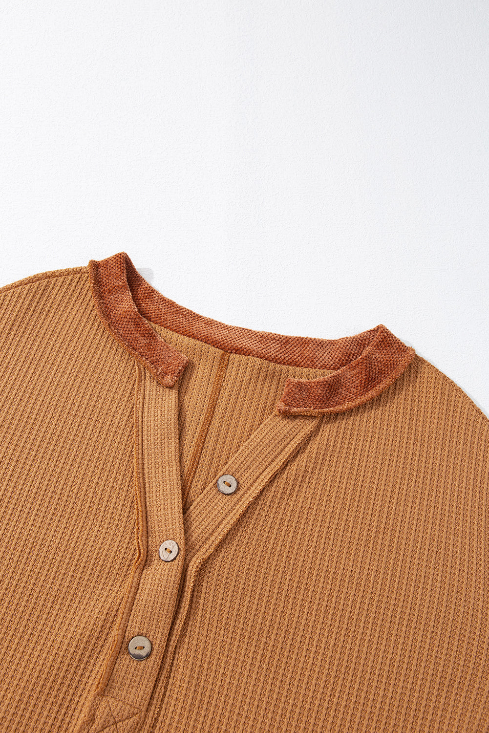 Camila® | Knitted top with contrasting patches and visible seams