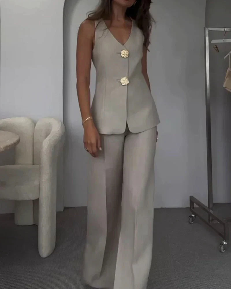 Blanca® | Stylish sleeveless vest and suit set