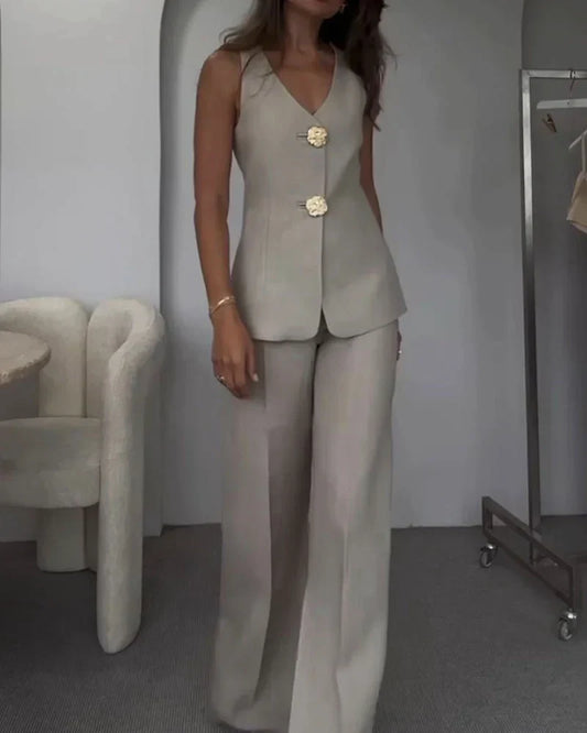Blanca® | Stylish sleeveless vest and suit set