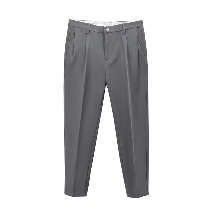 Stan | Men's High-Waisted Pleated Cropped Pants