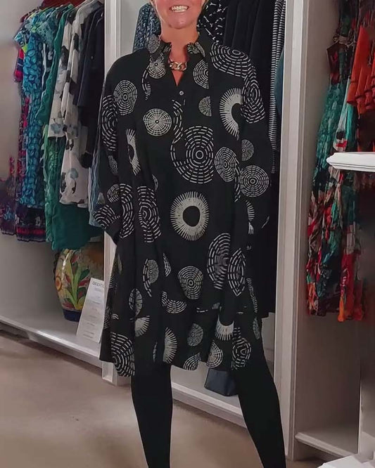 Berta | Casual dress with geometric print