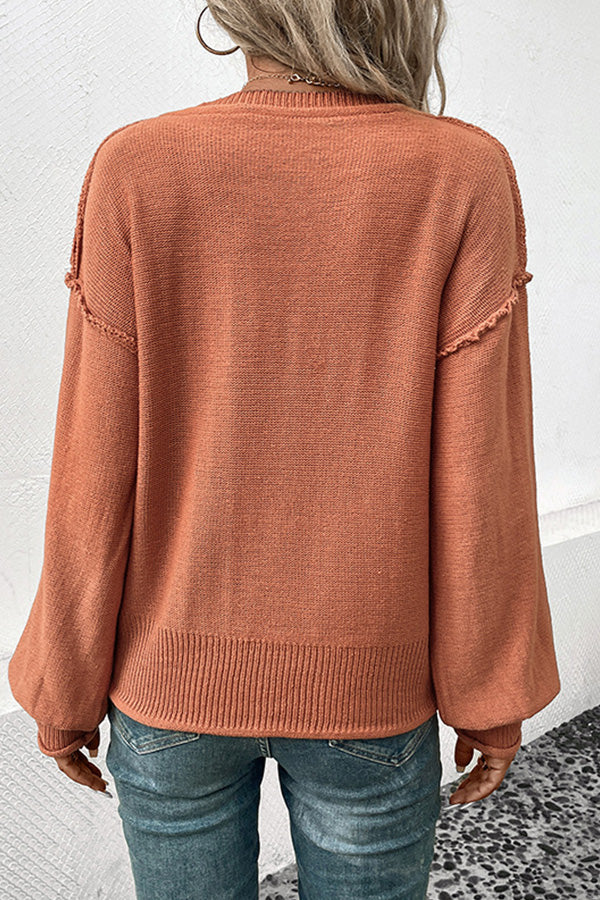 Amalia® | Stylish long sleeve solid color sweater