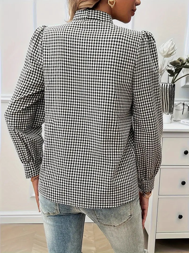 Allegra® | Cotton Blouse With Bow Tie