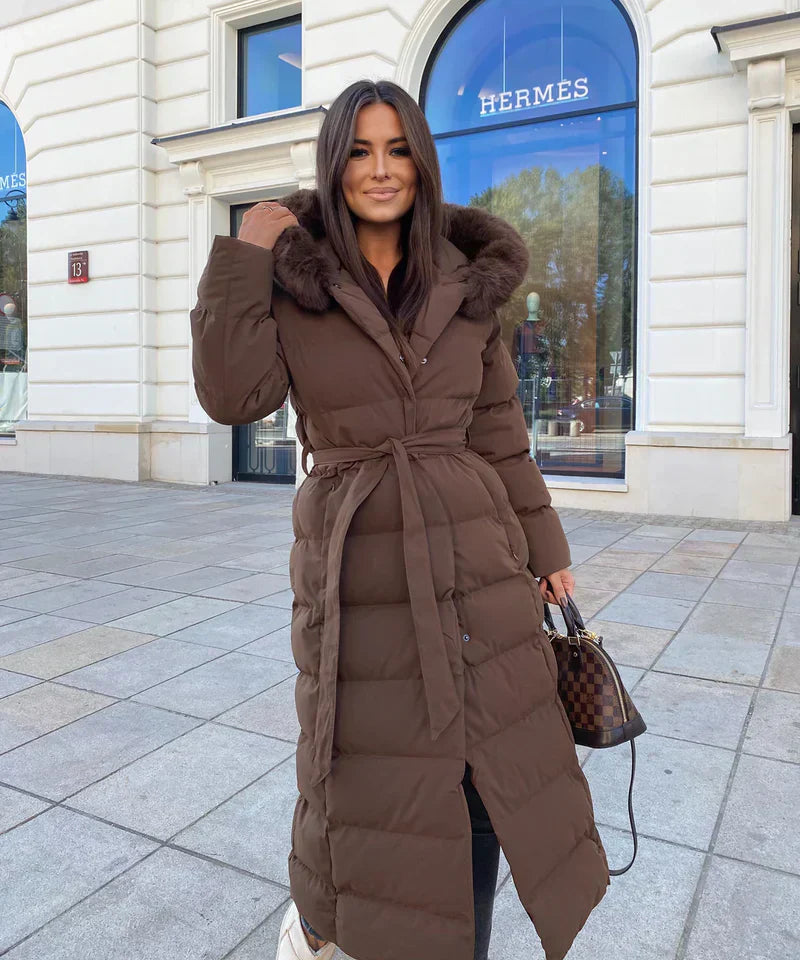 Carmen® | Chic women's winter coat with fur collar