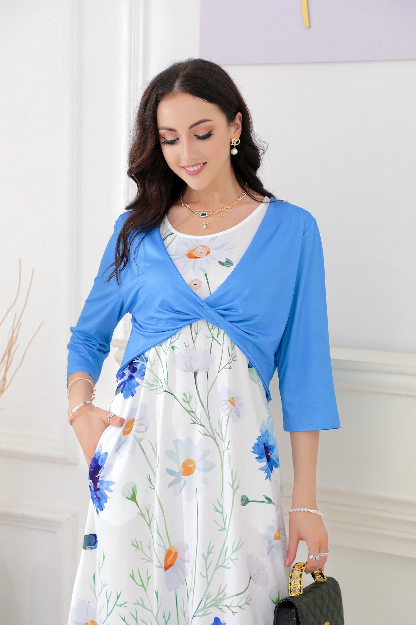 Angelica® | Youth midi dress with side pockets