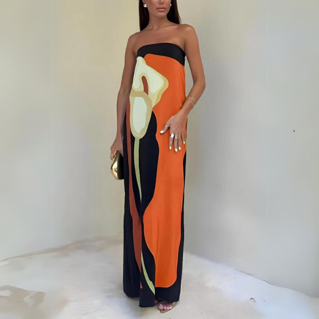 Angelina® | Modern long printed dress