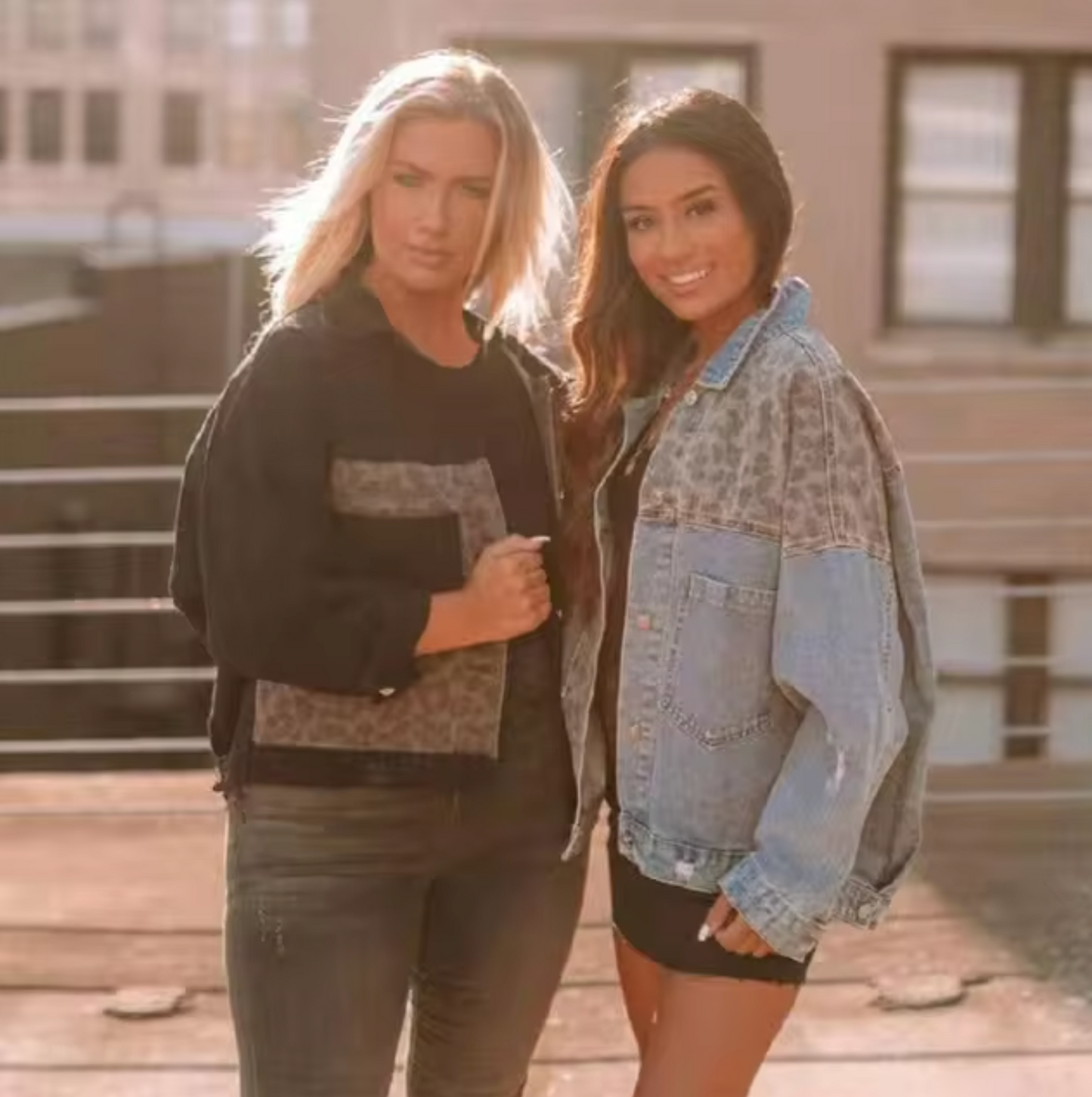 Dulce® | Denim jacket with leopard patch