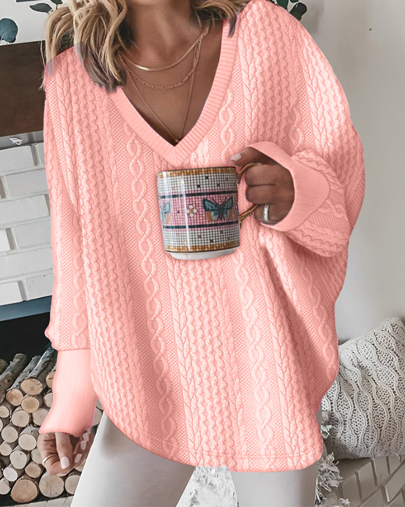 Carolina | sleeved sweatshirt with V neck