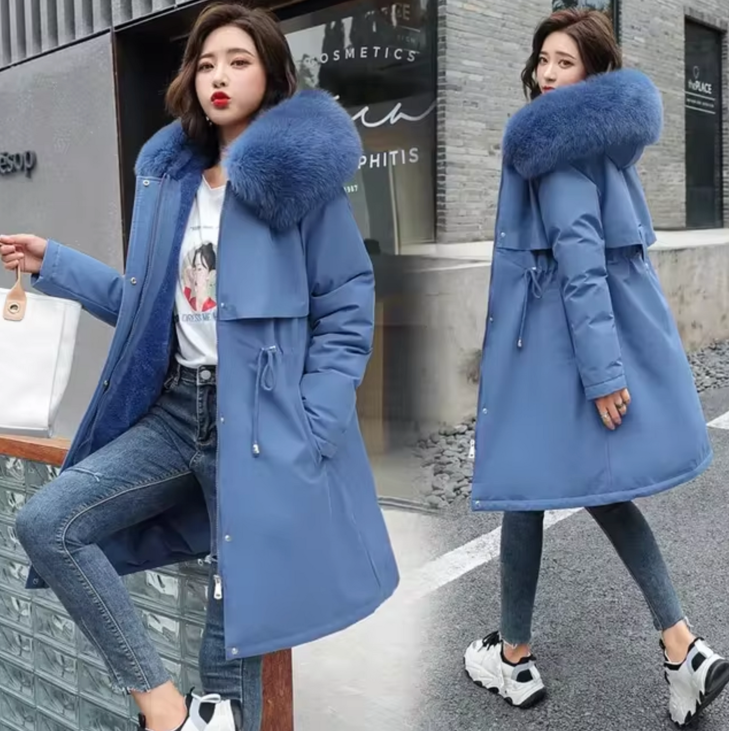 Edelmira | Long wool coat with hood