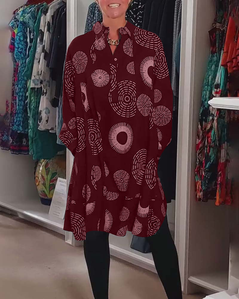 Berta | Casual dress with geometric print