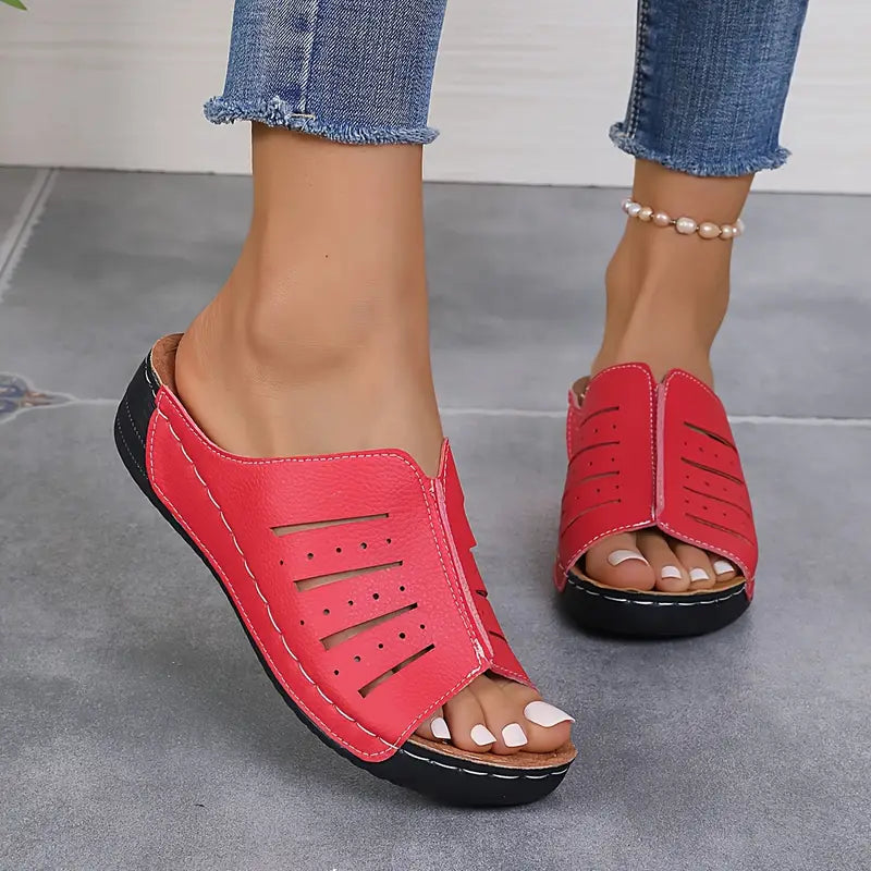Brunilda® | Beach Slippers With A Low Wedge Heel