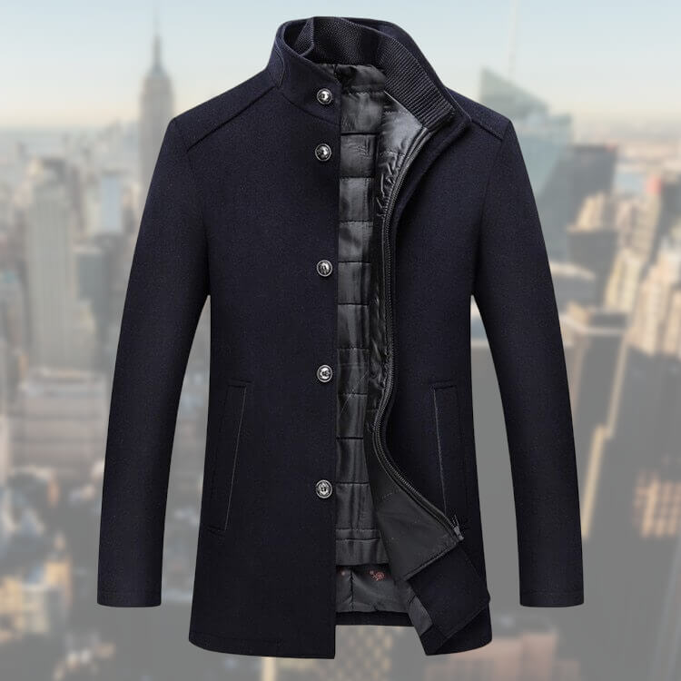 Rowan | Men's Button-Down Mid-Length Overcoat