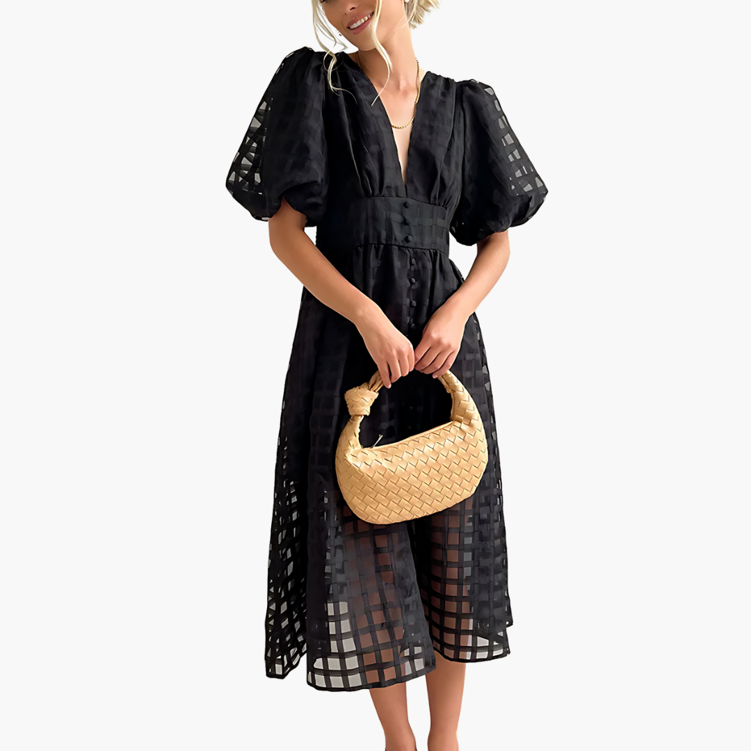 Liliana | Elegant Summer Midi Dress for Effortless Style