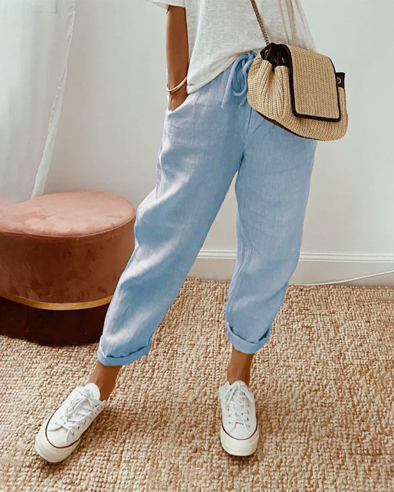 Brigitte® | Casual and elegant sweat-wicking linen pants