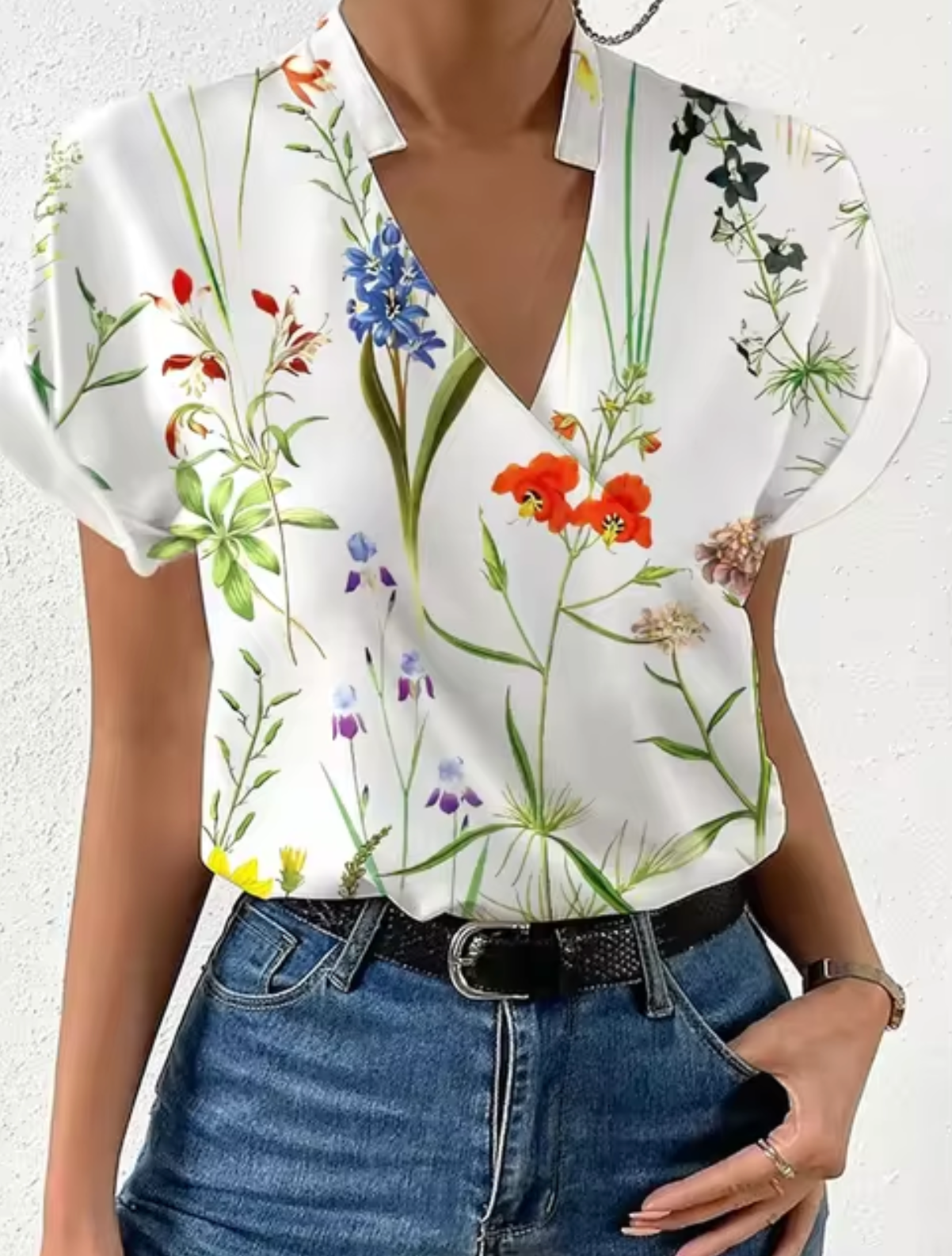 Destiny® | Elegant Blouse With Crossover V-Neckline