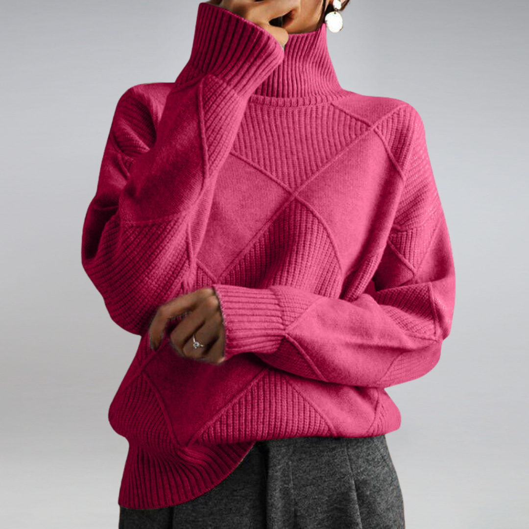 Alicia | Elegant roll collar sweater for women
