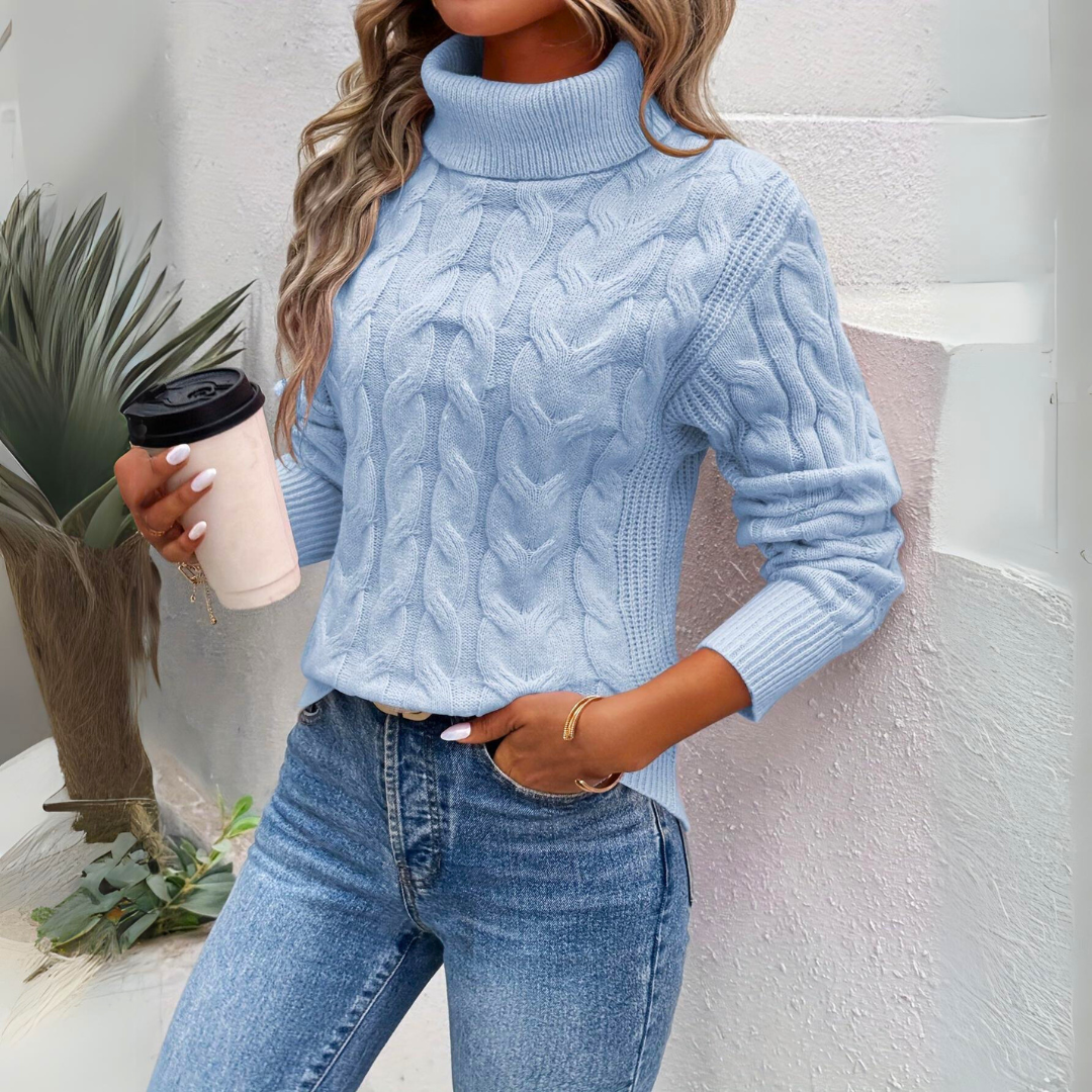 Elara® | Warm knitted turtleneck sweater