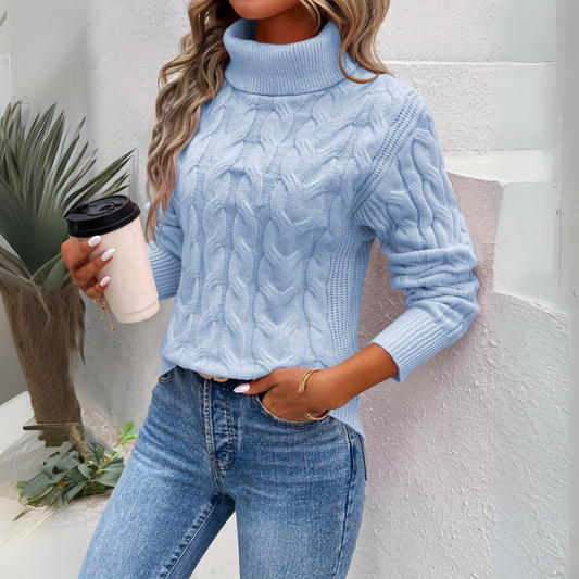 Elara® | Warm knitted turtleneck sweater