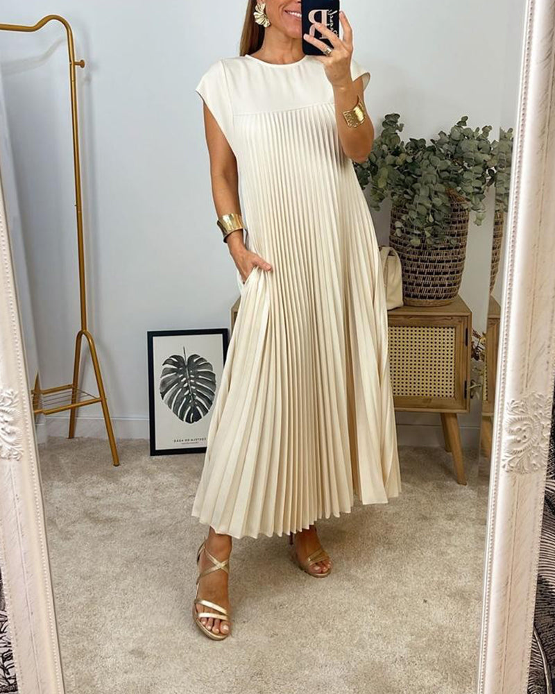 Martha | Elegant Pleated Maxi Dress