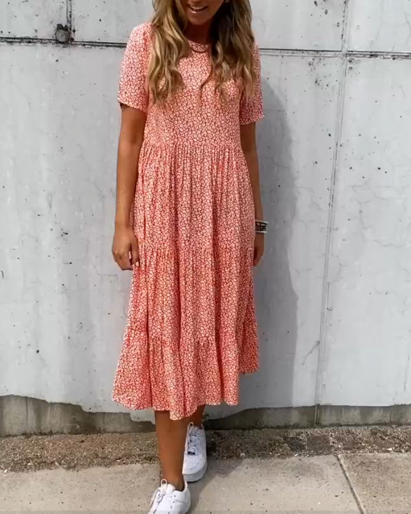 Dolores® | Short sleeve dress with floral print
