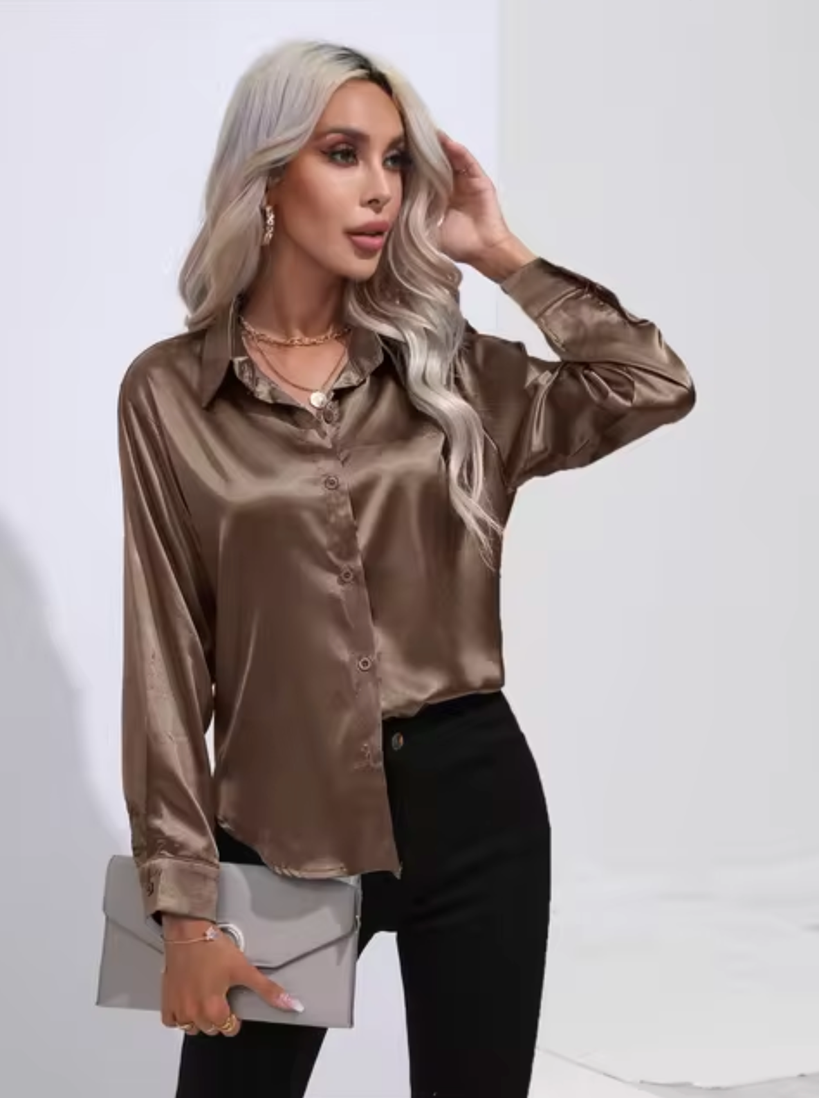 Bubeck® | Satin Blouse With Long Sleeves