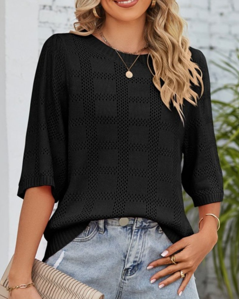 Diana® | Elegant Mid-Length Sleeve Blouse